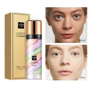 Senana One Step Tri-Color Corrector contour Isolation Cream, Makeup Primer ,Skin Tone Correcting and Brightening Primer, Neutralizing Dark Circles and Veins, Correcting Redeness High Coverage Pore Minimising Oil Control