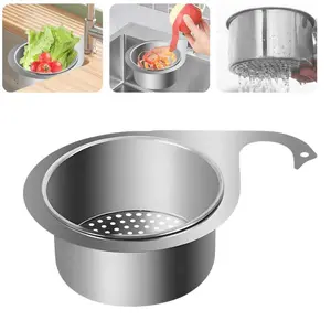 2 PCS Stainless Steel Swan Sink Strainer Baskets, Kitchen Sink Accessories - Durable Mesh Drain Filter for Efficient Water Drainage, Easy Cleaning