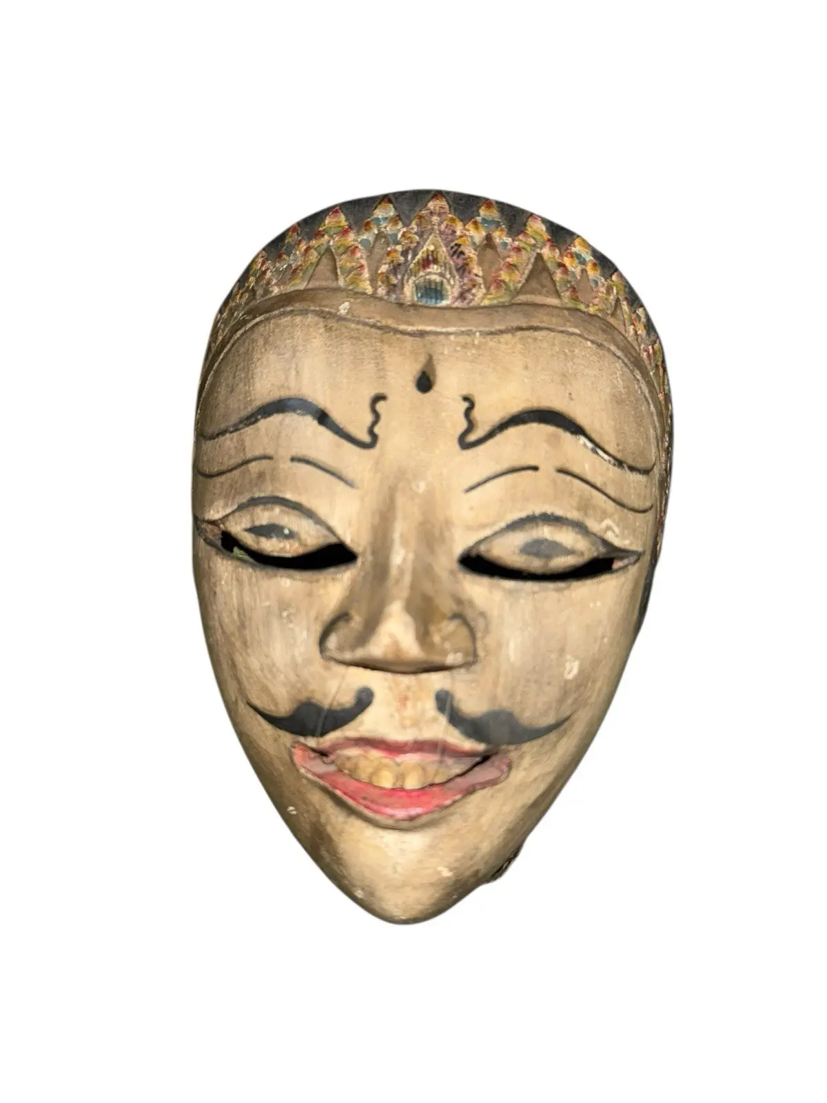 Vintage Balinese Hand Carved Wayang Topeng Royal Ritual Dance Mask