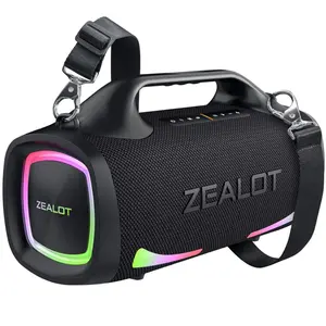 Zealot S79 wireless speaker, 100W portable speaker with 24000mAh power bank function, outdoor waterproof speaker for camping, beach, party, gifts for men