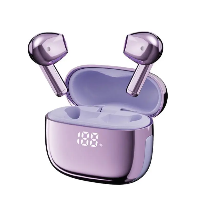 Y46 Wireless Earbuds with Bluetooth 6.0, Digital Battery Display, 360° Spatial Surround Sound, Mirror-Finish Metallic Design, Hi-Fi In-Ear Headphones for Music & Calls, Compatible with Android & iOS, Audio, Electronic
