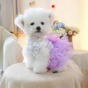 Cute Princess Style Pet Dress, Pet Wedding Dress, Pet Clothes for Small Dogs, Dog & Cat Clothing, Dog & Cat Costumes, Poodle