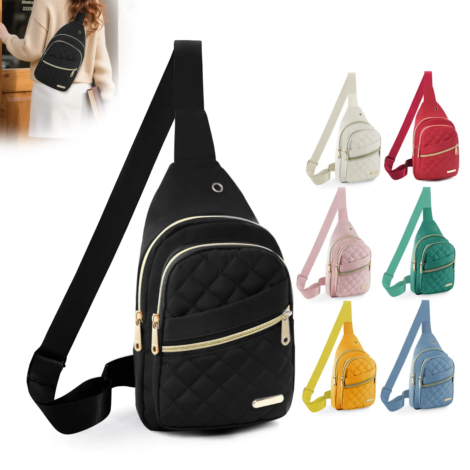 Small Sling Bakpack Crossbody Bags for Women Chest Bag Cross Body Bag Fanny Pack for Outdoors Hiking Traveling,Crossbody Small Sling Backpack Sling Bag for Women Men Fashionable Shoulder