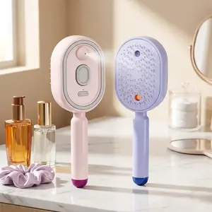 2026 New Electric Steam Brush, Electric Steam Brushs for Hair, Rechargeable Steam Hair Straightener, Detangling Steams Brush, Reduce Frizz, Nourishes Hairs, Anti-Static