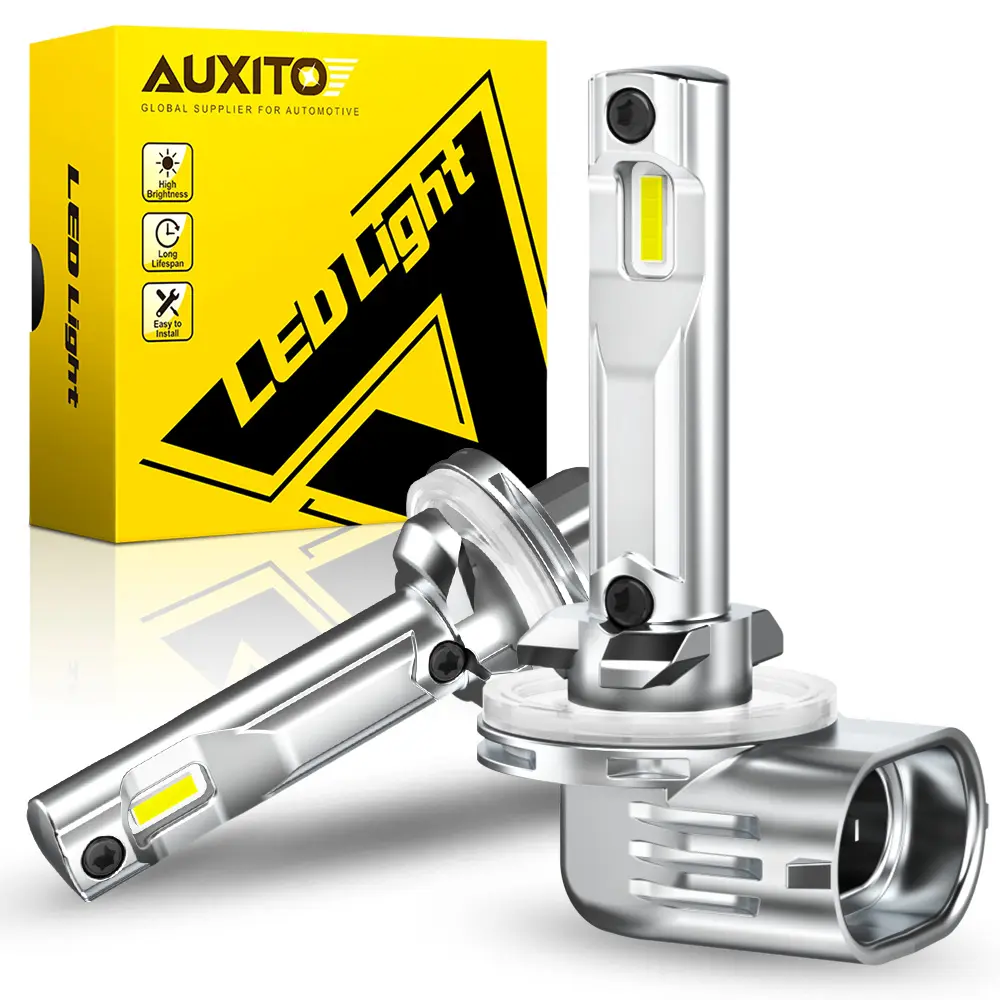 AUXITO 881 LED Fog Light Bulbs, 16,000LM 500% Super Brighter, 10 Years Lifespan, Wireless 1:1 Size Plug-n-Play, 100% Perfect Installation, 886 889 H28 888 894 896 898 LED Bulbs Canbus Ready, Pack of 2