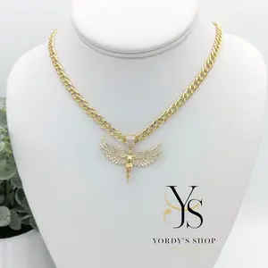 Yordy Choker with Goddess of abundance pendant, choker for women, 14k gold plating, high quality.