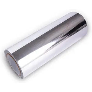 Car Wrap Vinyl 12 Inches x 60 Inches Mirror Silver Self Adhesive Film DIY Decals Roll Air Technology