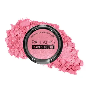 Palladio Baked Blush - Highly-Pigmented Shimmery Formula, Easy to Blend, Highly Buildable, Dry or Wet for Natural Glow or Luminous Look - Makeup
