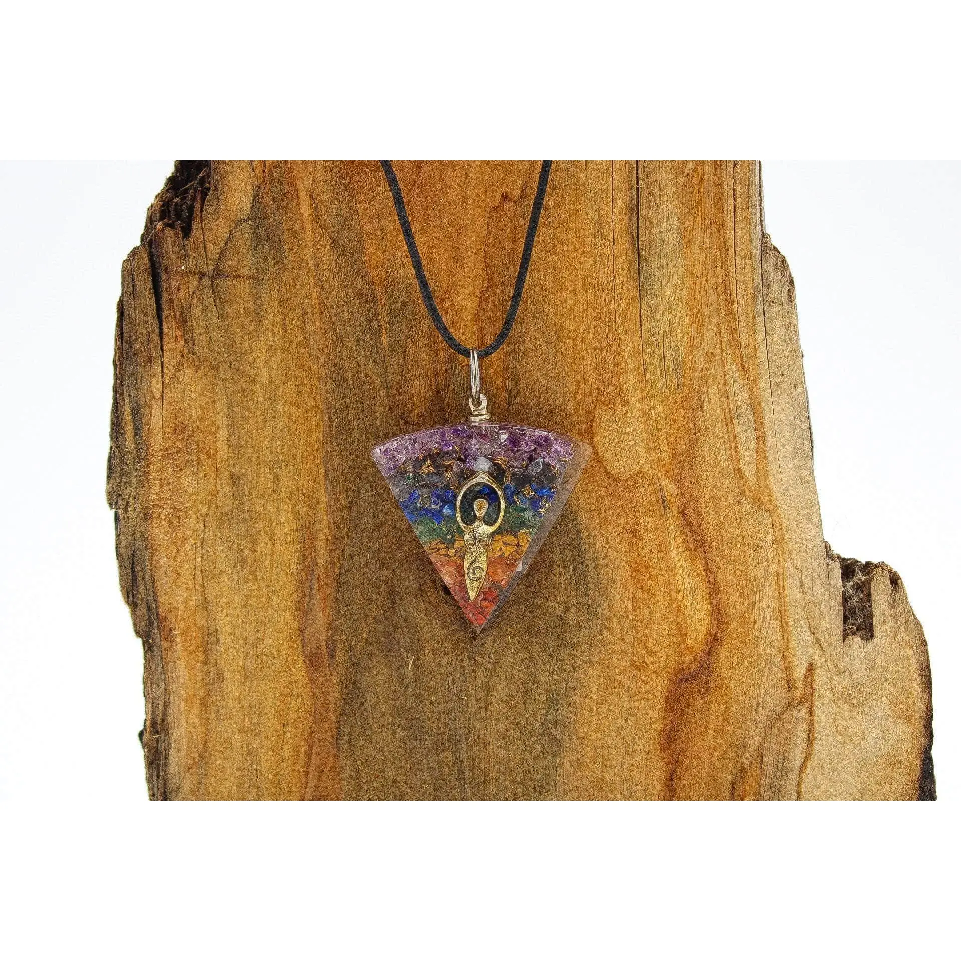 Orgonite Necklaces with Genuine Gemstones and Copper Generator Heart Energy