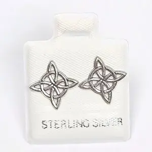 Witch Knot Celtic Stud Earrings (12mm) - 925 Sterling Silver
