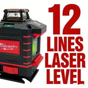 Milwaukee M12 Green Cross Line Laser Level Professional Rechargeable Alignment Tool