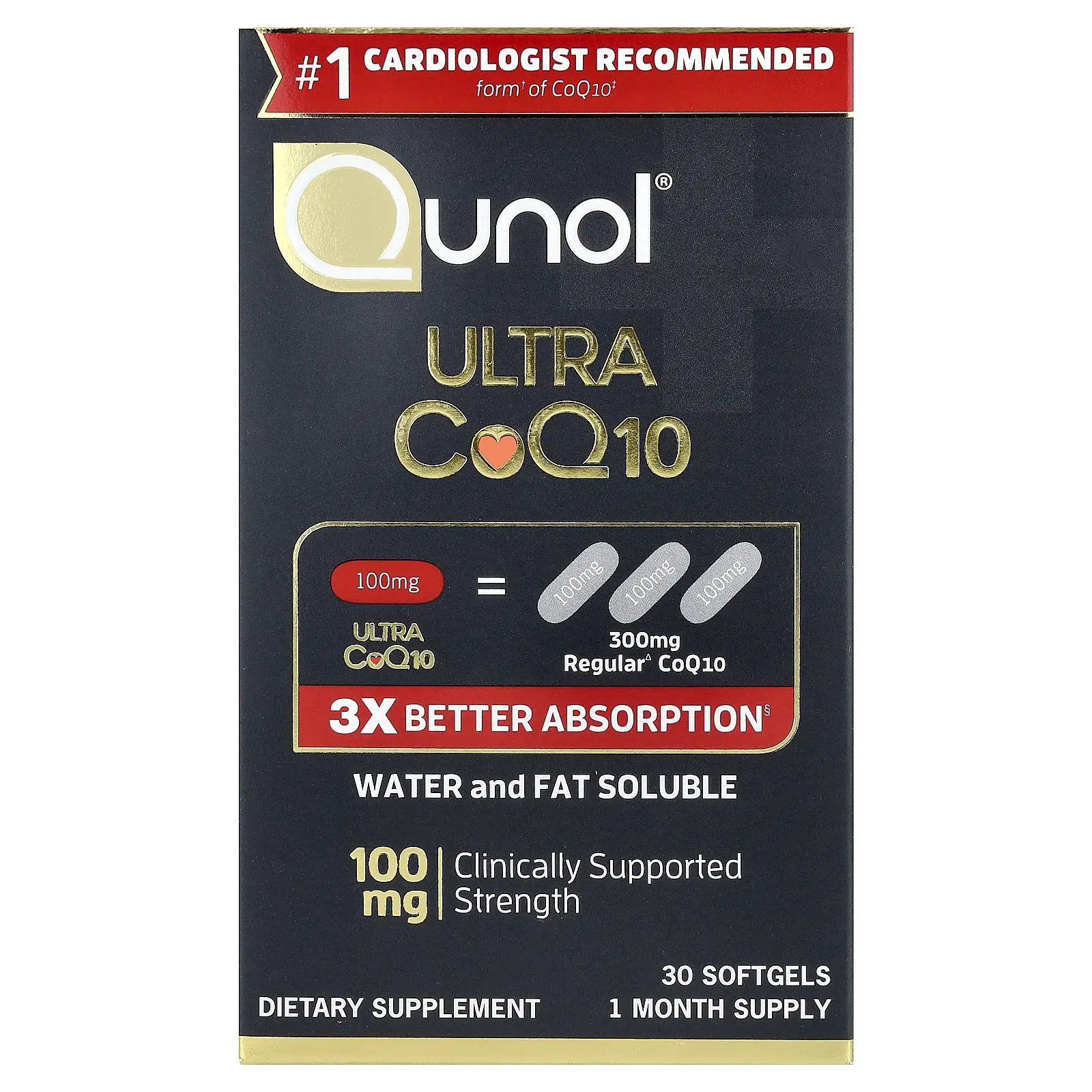 Qunol Ultra CoQ10, 30 Softgels