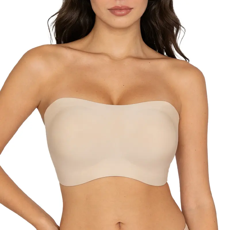 VRCOMFY Womens Strapless Jelly Bra Strapless Non-Slip Wireless Bra Padded Bra Seamless Comfortable Bra VRCOMFY Womens Strapless Jelly Bra Strapless Non-Slip Wireless Bra Padded Bra Seamless Comfortable Bra