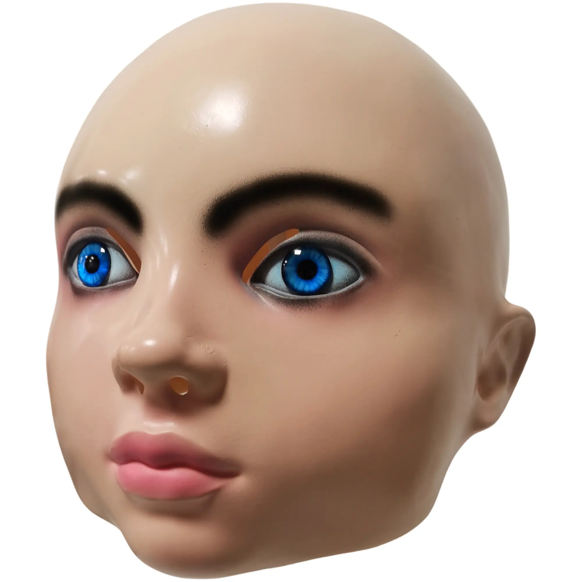 Realistic Women Face Latex Masks,Masquerade Mask for Women, Halloween Cosplay Costume Mask Props, Adult