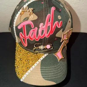 Faith Pink & Camo Trucker Hat