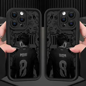 Phone Case - P-Pedri NO.8 B-Barcelona-S Player Phone Case Compatible with for iphone Models 17, 16E, 16, 15, 14, 13, 12, 11 , Pro, Max, Air, X, XR, XSMAX,Samsung S21 S22 S23 S24 S25 A series. Soft TPU Back Cover Designed to Prevent Falls