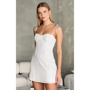 Penny Lane White Sequin Mini Dress