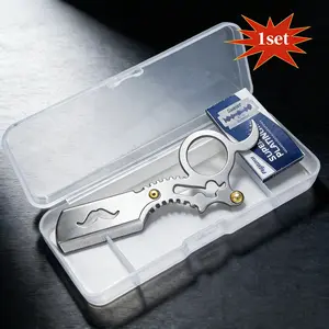 Professional Straight Edge Razor with 20 Single Derby Blades 100% Stainless Steel Razor and Blades - Close Shaving Men's Manual Shaver - Disposable Blades -Barber Straight Razor Kit - Silver easy replacement smooth shave care razor blade