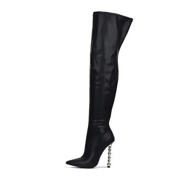 KALEL-Over the Knee Boots Holiday Christmas party Walking Shoes Women Shoe Footwear Comfort Girl Thin