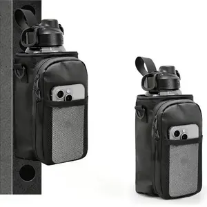 Magnetic Portable Gym Organizer Bag Water Bottle Black