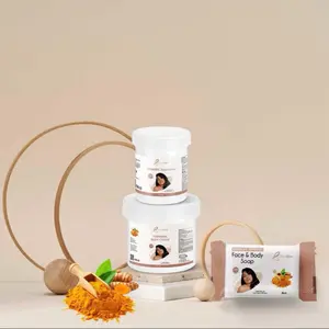 Byenblan -Turmeric Set Skin Repair Body Care - 20x Skin Care Products in Resealable Containers for Comfort and Cosmetics Use Daily Moisturizing Restore Sensitive Radiant Soothing Rubenianturmeric Minise