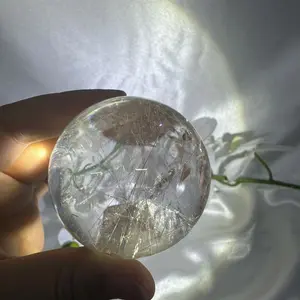 clear quartz with stone and rutile