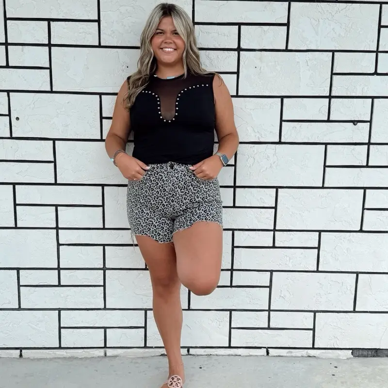 Lucky & Blessed Cheetah Shorts - As Seen in the Description Above