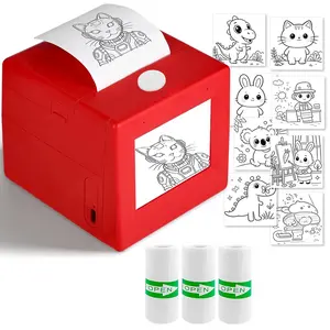 Ai Mini Printer with Display, Smart Voice Sticker Printer, Ideal for Home School Office Creative Organization Notes Drawing DIY Art