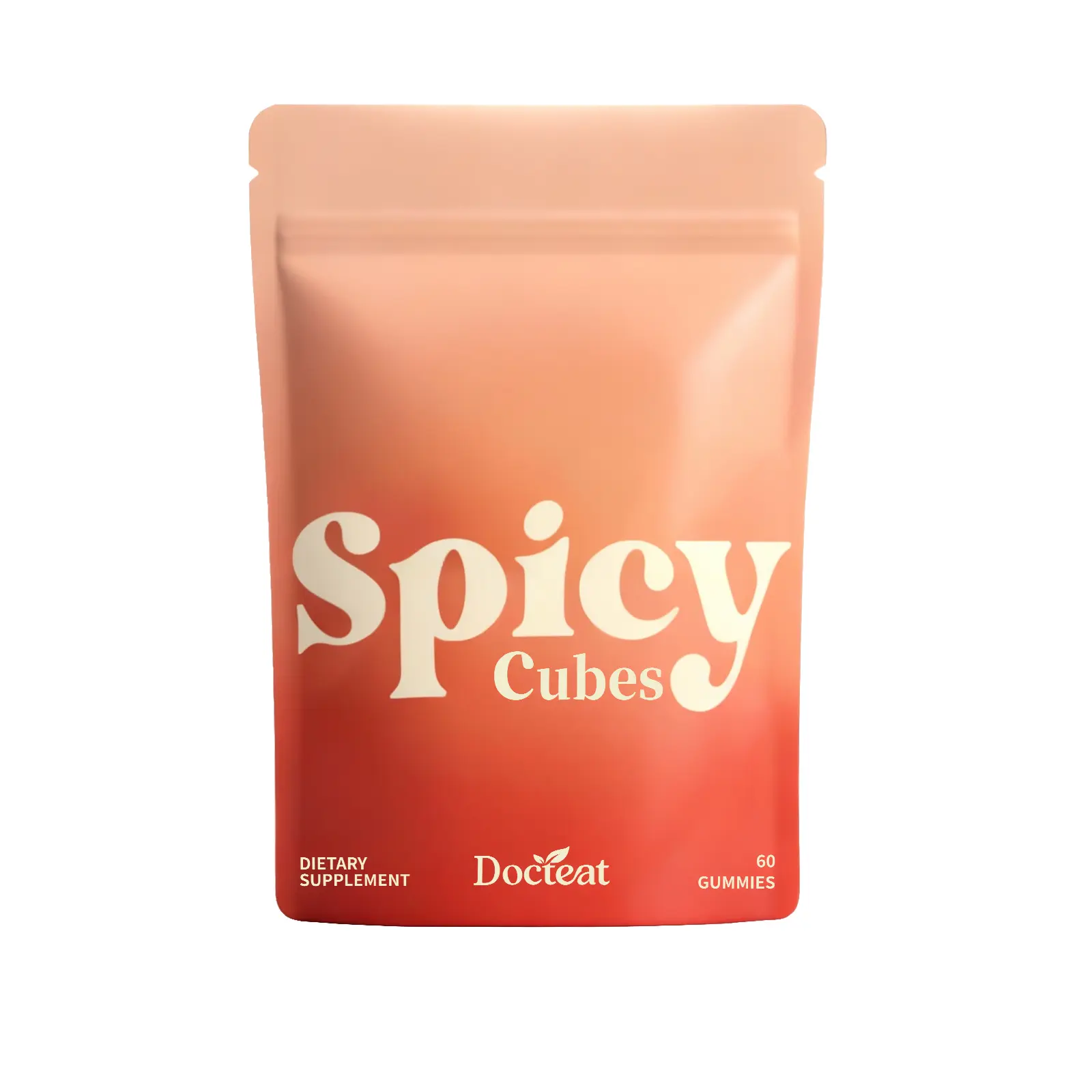 Spicy Cubes Gummies - Spicy Cubes Dailies-Maca Root Extract,L-Theanine,Caffeine &Ginger No Live Cultures 1 Bag/60 Gummies