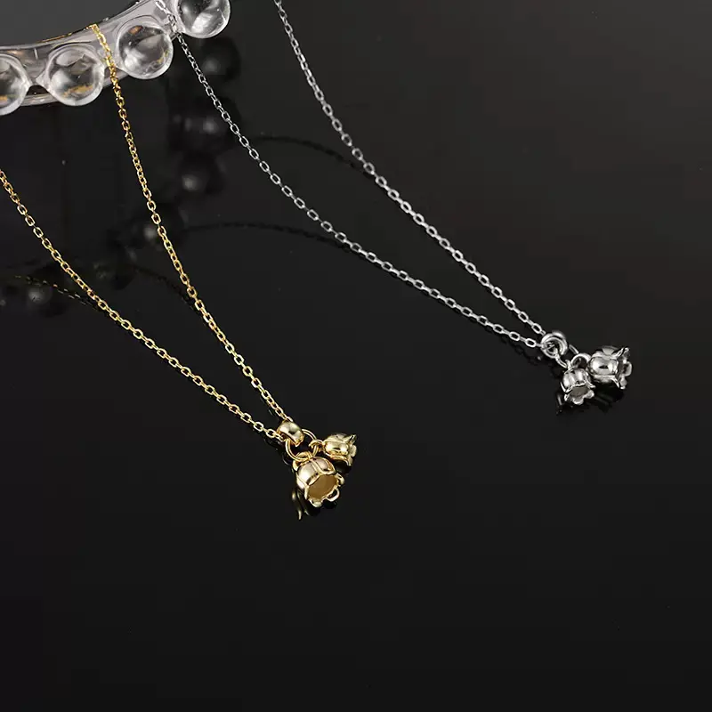 Lily of the Valley Necklace: High-end design, niche luxury, elegant floral collarbone chain pendant
