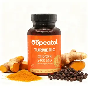Oopeatol High Absorption Turmeric Ginger 2400mg | Black Pepper Extract Supplement