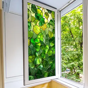 Leaf Pattern Static Cling Window Sticker, Double Sided Window Decal, Decorative Sticker for Home Living Room Bedroom Kitchen, Ornaments, Decoration, Decorations Supplies