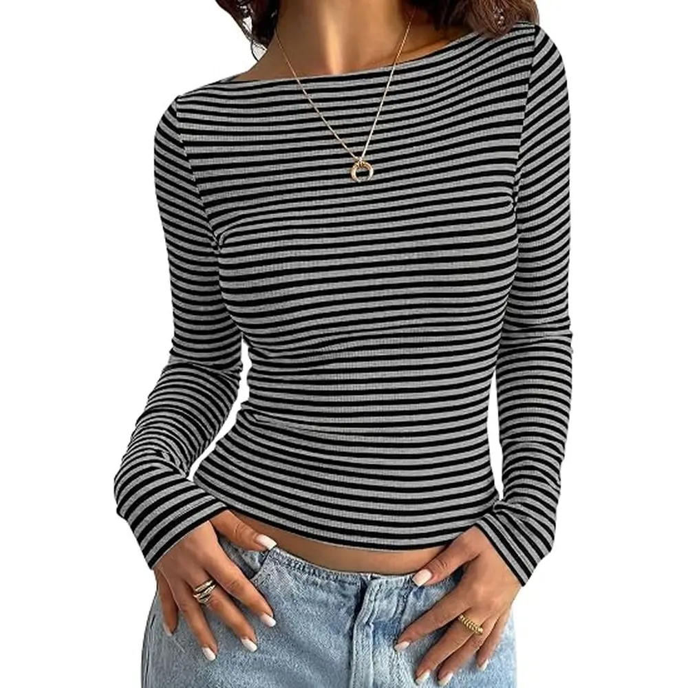 Striped Grey Black