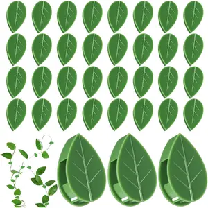 60 count  Wall Clips,  Climbing Wall Fixture Clips, Wall Vines Fixing Clips with 72 Adhesive Stickers, Self-Adhesive  Fixer for Vine Support and Indoor Outdoor Decoration