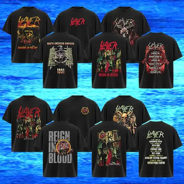 [Collection] Vintage Slayer Demon Double-Sided Comfort T-shirt, Slayer Band, Rock Tour, Alternative Band Merch, 90s Vintage Graphic Tee, Grunge Aesthetic Shirts, ClassicRock Merch, Gift For Him Her, Gift For Friend, Music Streetwear