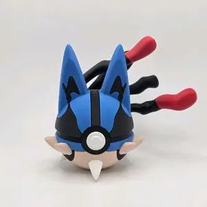 N3D Mega Lucario Themed Pokeball Fun Design for Pokemon Fans and Collectors by The Card Guy TCGs
