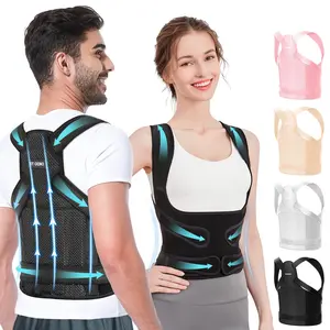 Fit Geno Adjustable Back Brace Posture Corrector, Full Back Support for Women & Men, Shoulder Straightener for Scoliosis, Hunchback & Spine Alignment – Upper & Lower Back Pain Relief