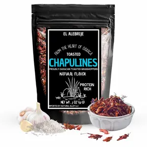 Alebrixes | Chapulines From Oaxaca 2oz (57g) | Premium Gourmet Grasshoppers - Natural Flavor | Imported from Mexico