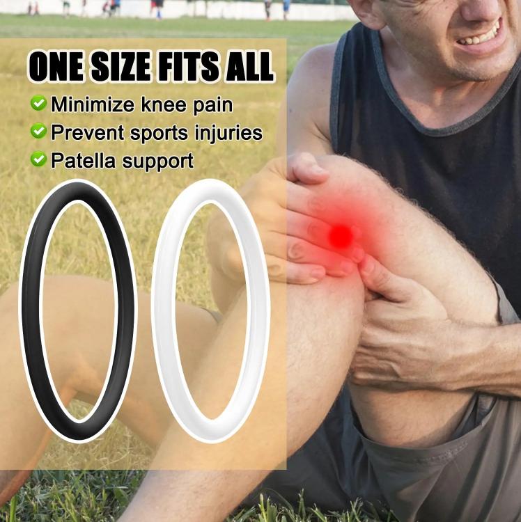 Silicone Patellar Knee Tendon Support Strap,Hiking, Soccer, Basketball, Running, Jumpers Knee, Tennis, Volleyball & Squats
