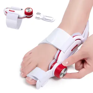 Professional Bunion Corrector for Women & Men, Adjustable Orthopedic Bunion Splint with Dial Knob & 3 Interchangeable Angle Fixing Plates (0°/7.5°/15°), Non-Slip Toe Straightener for Pain Relief, One Size Fits All (1 Piece)