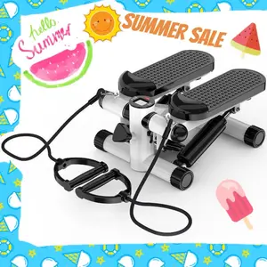 Mini Stepper with Resistance Band, Stair Stepping FitnessExercise Home Workout Equipment for Full Body Workout, Step Machine W/LCD Monitor