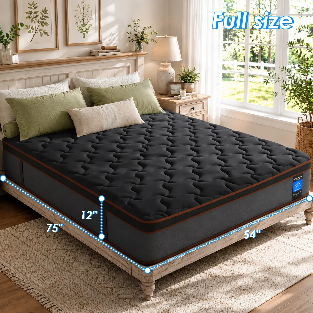 Black mattress, full size
