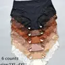 Plus Size Contrast Lace Brief, Breathable Comfortable Knicker for Daily Wear, Women's Underwear for All Seasons, Breathable Comfy Knicker