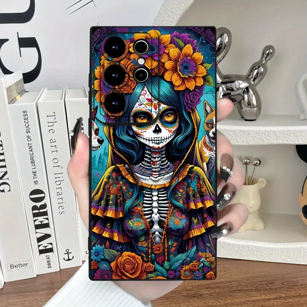 Vitality Skull Pattern Frosted Phone Case - Multi-Model Protection for iPhone 11,X,XS,12,15,16,16E,SE4,14 Plus & Samsung Galaxy S22,S22 Ultra,S23,S24,S25 Mobile Phone Accessory, Iphone12