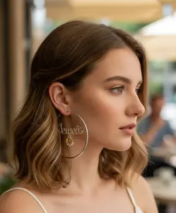 "Crystal and sterling silver personalized earrings, the ultimate choice for birthdays and fashion parties