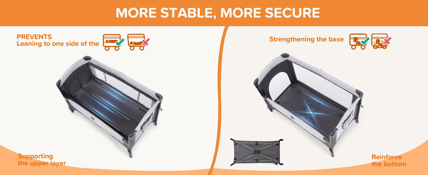 Dripex Baby Bassinet Bedside Sleeper, Adjustable Height, Includes Mattress Sheet, Portable Playpen Travel Bed with Storage Foldable Crib for Newborns Infants Folding Cot