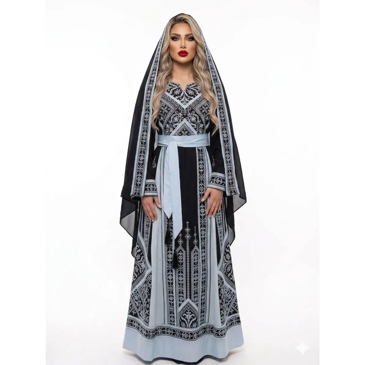 Katya Thobe Set    - Women's Embrodiered Traditional Thobe, Dress, Abaya, Perfect for Eid, Ramadan, Gifts for Her