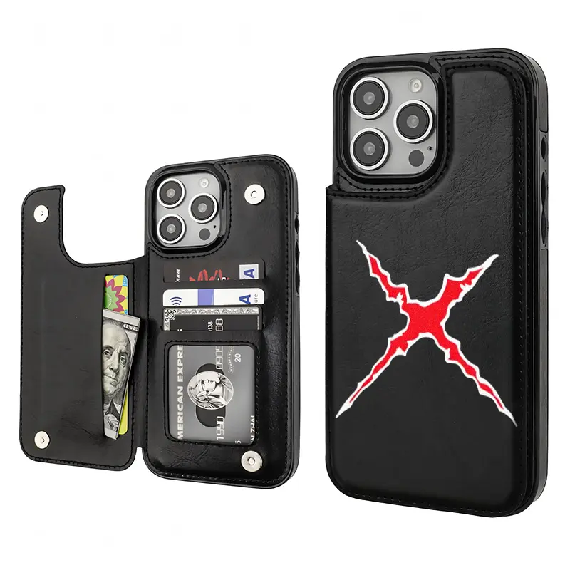 One Piece Luffy Scar Aesthetic Pattern Casing For iPhone 16 15 14 13 12 PRO PLUS MAX PU Leather Card Holder Stylish Gift Shockproof Protection Anti-Drop Protective Case Shell Cover Minimalist Design heritage phone Custom Protector Protector fashionable