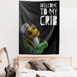 Durable "Welcome to My Crib" Funny Wall Flag - 30x40 in Size, College Dorm Man Cave Decoration, Ideal Gift for Indoor/Outdoor Parties (Home Decor Tapestry)