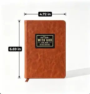 One Minute With God For Men 365 Daily Devotions - Premium Faux Leather Christian Prayer Book, Daily Scripture & Faith Journal for Men, Inspirational Religious Gift for Him, Small Portable Devotional Book